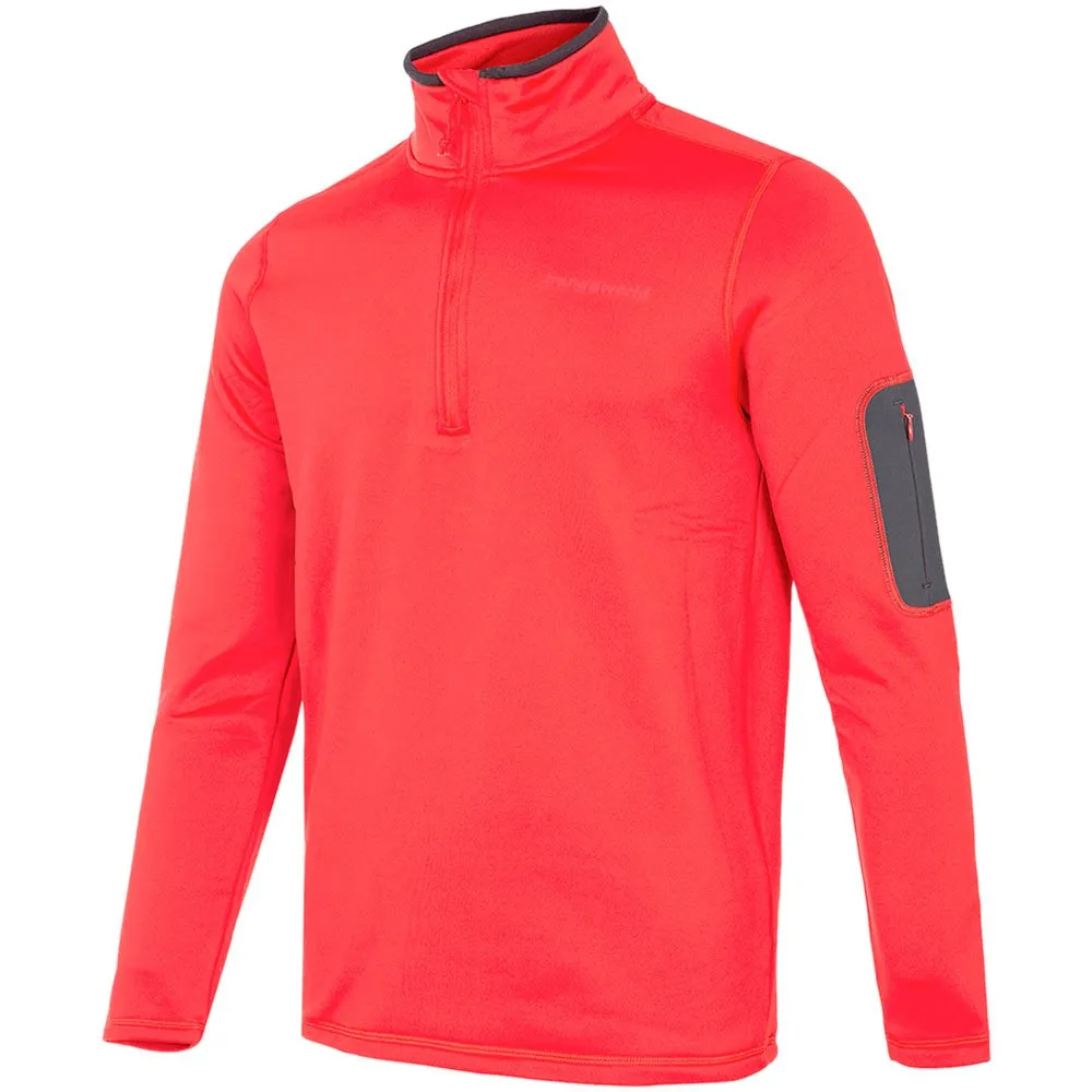 Trangoworld Ucar Fleece Met Halve Rits Rood