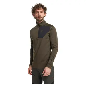 Tenson Txlite Sweatshirt Met Halve Rits Olijf