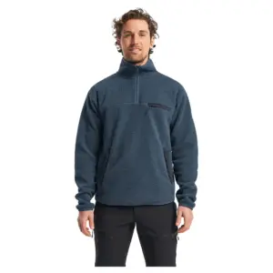 Tenson Yoke Fleece Met Halve Rits Blauw