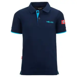 Trollkids Bergen Xt Korte Mouw Poloshirt Marineblauw