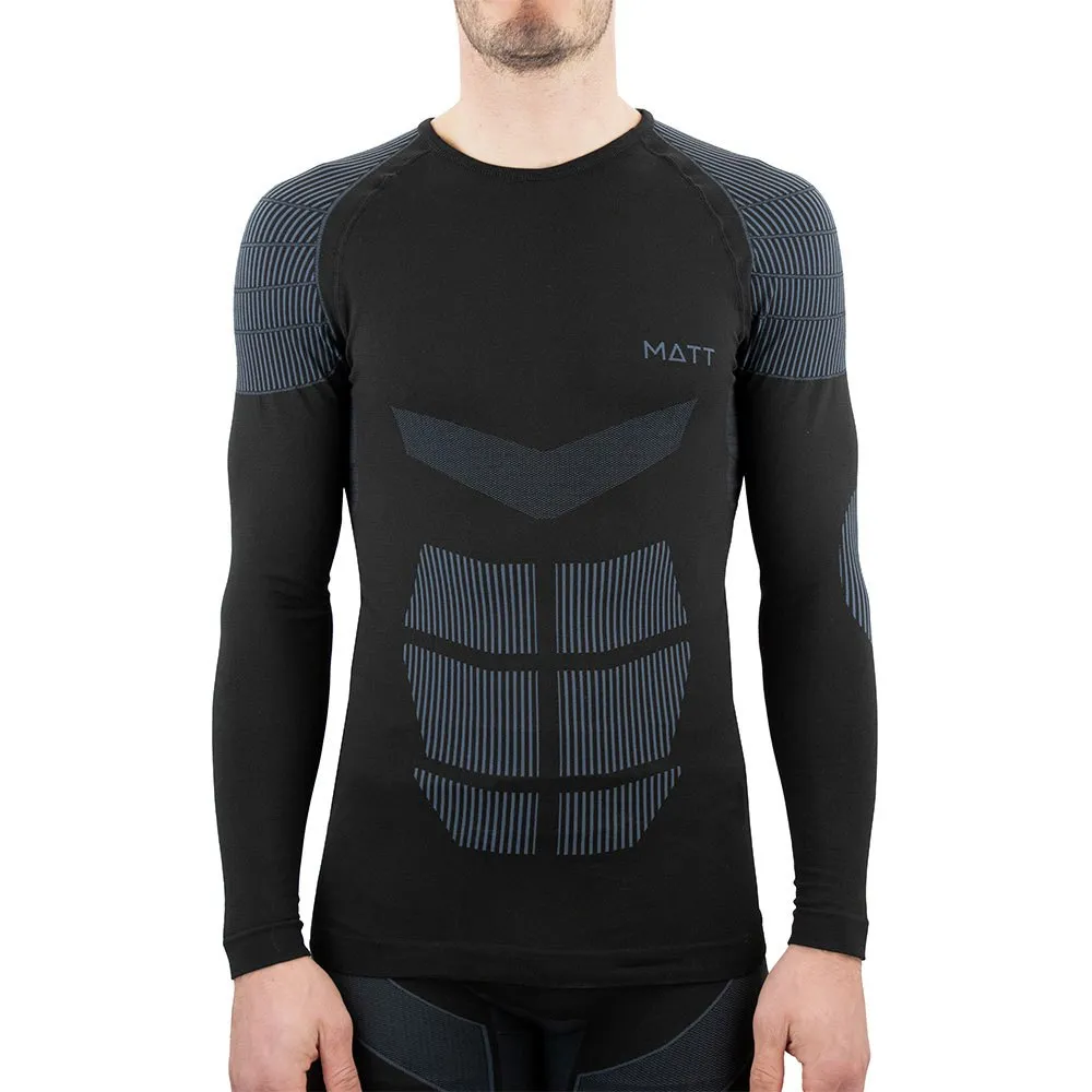 Matt Function T-shirt Met Lange Mouwen Zwart