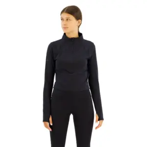 Under Armour Launch Elite Half Rits Lange Mouw T-shirt Zwart