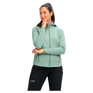 Maier Sports Tesila Hood W Fleece Met Volledige Rits Luscious Moss Melange