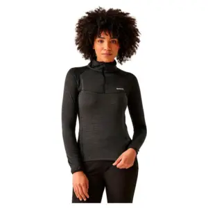 Regatta Yonder Ii Fleece Met Halve Rits Zwart