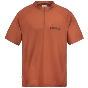 Dolomite Cristallo merino Zip T-shirt Met Korte Mouwen Oranje