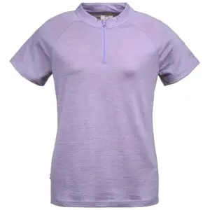 Dolomite Cristallo merino Zip T-shirt Met Korte Mouwen Paars