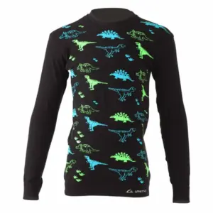 Lasting Dino 9090 T-shirt Met Lange Mouwen Zwart