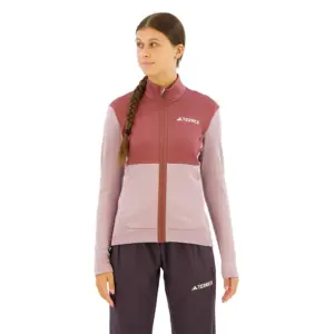 Adidas Terrex Multi Light Fleece Met Volledige Rits Preloved Fig / Quiet Crimson