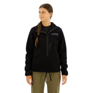 Adidas Terrex Xploric High Pile Fleece Met Volledige Rits Zwart