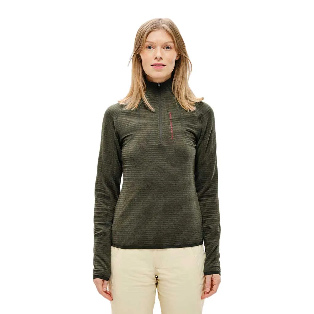 The Mountain Studio Light Tech Fleece Met Halve Rits Groen