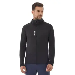 Millet Fusion Grid Fleece Met Volledige Rits Zwart