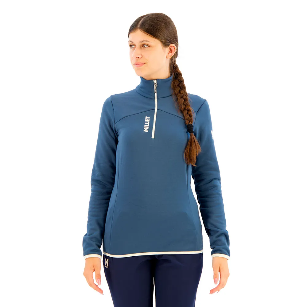Millet Seneca Fleece Met Halve Rits Denim