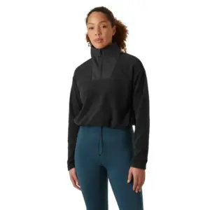 Helly Hansen Daybreaker Cropped Fleece Met Halve Rits Zwart