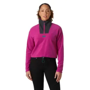 Helly Hansen Daybreaker Cropped Fleece Met Halve Rits Magenta 2.0