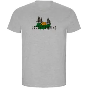 Kruskis Happy Camping Eco T-shirt Met Korte Mouwen Grijs