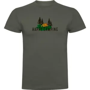 Kruskis Happy Camping T-shirt Met Korte Mouwen Groen