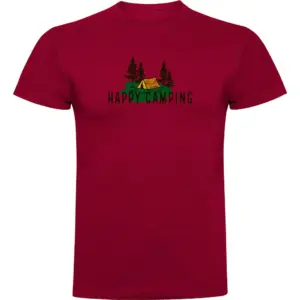 Kruskis Happy Camping T-shirt Met Korte Mouwen Rood