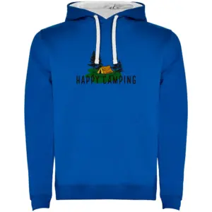 Kruskis Happy Camping Two-colour Hoodie Blauw
