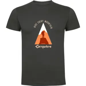 Kruskis Hike Every Mountain T-shirt Met Korte Mouwen Grijs