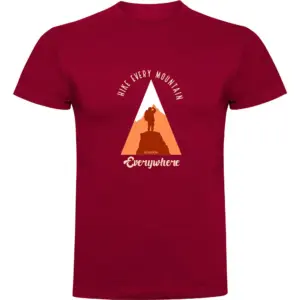 Kruskis Hike Every Mountain T-shirt Met Korte Mouwen Rood
