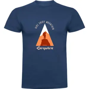 Kruskis Hike Every Mountain T-shirt Met Korte Mouwen Blauw
