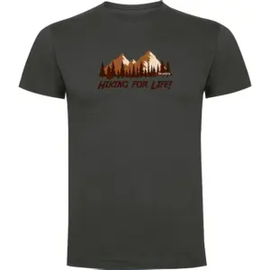Kruskis Hiking For Life T-shirt Met Korte Mouwen Grijs