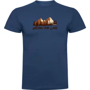 Kruskis Hiking For Life T-shirt Met Korte Mouwen Blauw