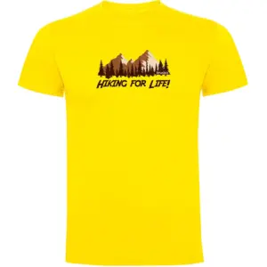 Kruskis Hiking For Life T-shirt Met Korte Mouwen Geel