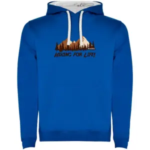 Kruskis Hiking For Life Two-colour Hoodie Blauw