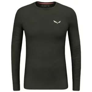 Salewa Cristallo Warm Alpine Merino Responsive Lange Mouwen Basislaag Olijf