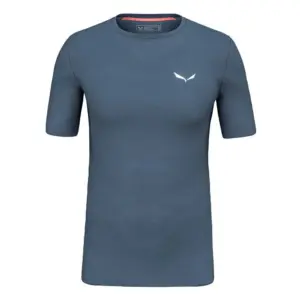 Salewa Cristallo Warm Alpine Merino Responsive Korte Mouwen Basislaag Denim