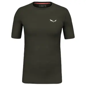 Salewa Cristallo Warm Alpine Merino Responsive Korte Mouwen Basislaag Olijf