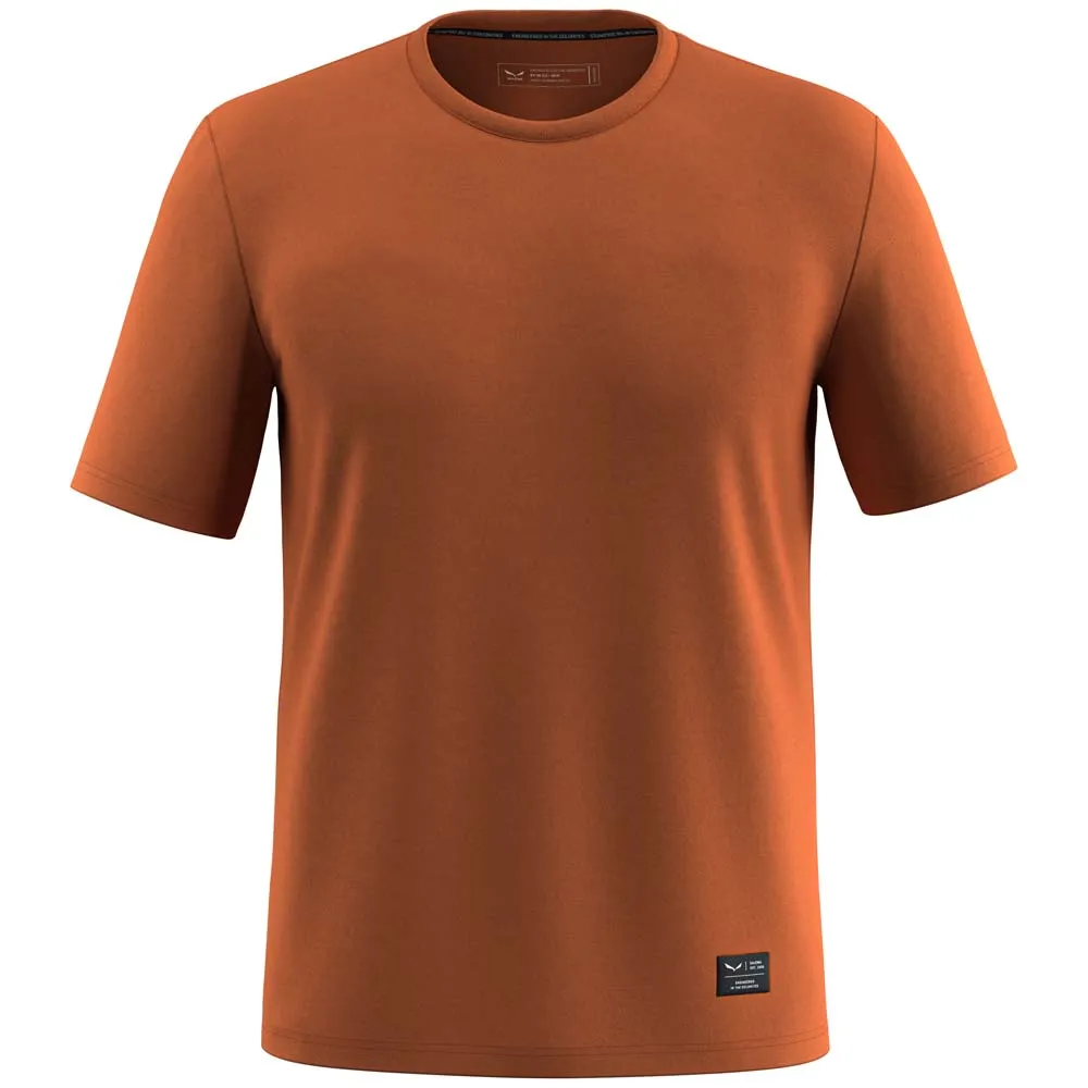 Salewa Eagle Logo Patch T-shirt Met Korte Mouwen Bruin