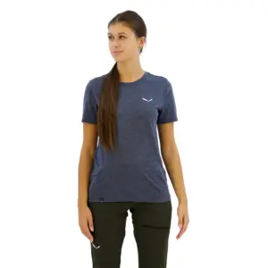 Salewa Eagle Minilogo Merino T-shirt Met Korte Mouwen Denim