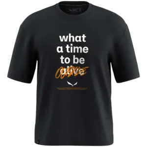 Salewa Eagle Outside Loose T-shirt Met Korte Mouwen Zwart