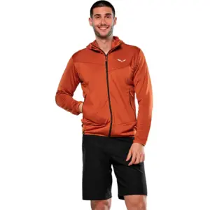 Salewa Puez Altavia Polarlite Fleece Met Kap Bruin