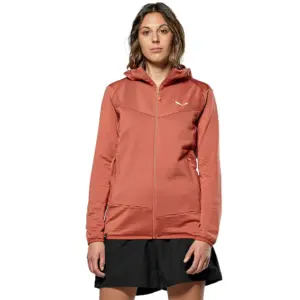 Salewa Puez Altavia Polarlite Fleece Met Kap Rood