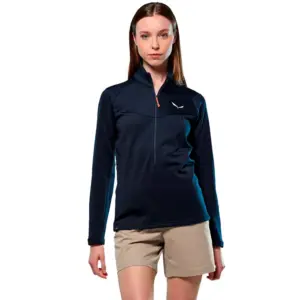Salewa Puez Cammino Polarlite Fleece Met Halve Rits Marineblauw