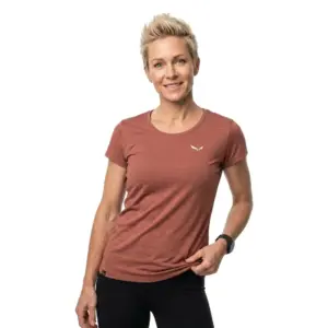 Salewa Puez Melange Dryton T-shirt Met Korte Mouwen Rood