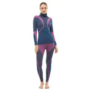 Viking Fusion Lange Mouwen Basislaagset Turquise / Fuchsia