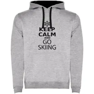 Kruskis Keep Calm And Go Skiing Two-colour Hoodie Zwart