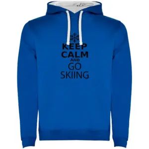 Kruskis Keep Calm And Go Skiing Two-colour Hoodie Blauw