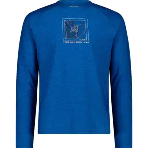 Cmp 33n2217 T-shirt Met Lange Mouwen Zaffiro Mel.