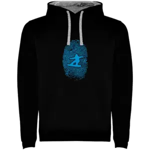 Kruskis Snowboarder Fingerprint Two-colour Hoodie Zwart