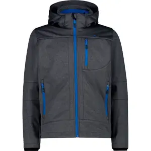 Cmp 3a01787n-m Zip Hood Jas Titanium Mel / Zaffiro