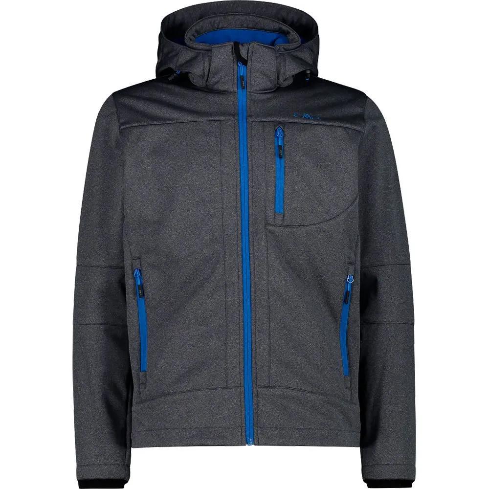 Cmp 3a01787n-m Zip Hood Jas Titanium Mel / Zaffiro