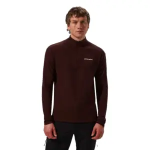 Berghaus Ivyhill Half Rits Lange Mouw T-shirt Bruin