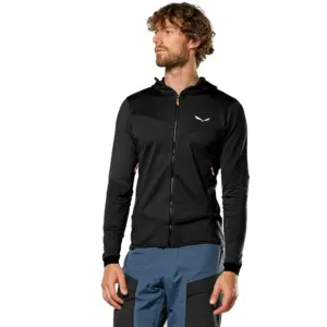 Salewa Sella Crevasse Fleece Met Kap Zwart