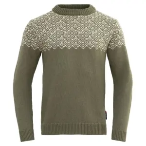 Devold Of Norway Bjørnøya Wool Trui Lichen / Offwhite