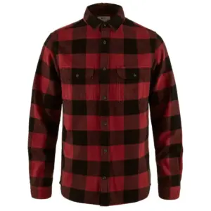 Fjällräven Övik Heavy Flannel Overhemd Met Lange Mouwen Zwart